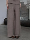 INTO THE EAST 25 Autumn/Winter Khaki/Black Knitted Hollow Straight Pants ITE-E1DGSS020GY20PT-KQH Khaki (E1DGSS027CM20PT)